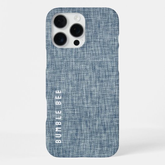 ヴィンテージ デニム ブルージーンズ風 プリント iPhone カバー (裏面)