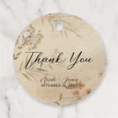 ヴィンテージ　デリケート　フラワーボタニカル　ボヘミアンベディング フェイバータグ (裏面)