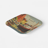 ヴィンテージ デンマーク 旅行 ポスター スカンジナビア パーティー ペーパープレート (傾斜あり)