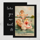 ヴィンテージ トゥ マイ バレンタイン シェルブ＆スワン ボート シーズンカード (正面/裏面)