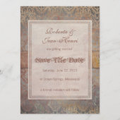 ヴィンテージ トスカーナ ダマスク イタリアン エレガンス セーブザデート (裏面)