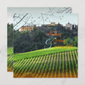 ヴィンテージ、トスカーナ·ビニヤード/目的地での結婚式 招待状 (正面/裏面)