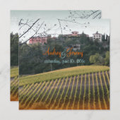 ヴィンテージ、トスカーナ·ビニヤード/目的地での結婚式 招待状 (正面/裏面)