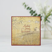 ヴィンテージ、トスカーナ·ビニヤード/結婚式招待状 招待状 (スタンド正面)