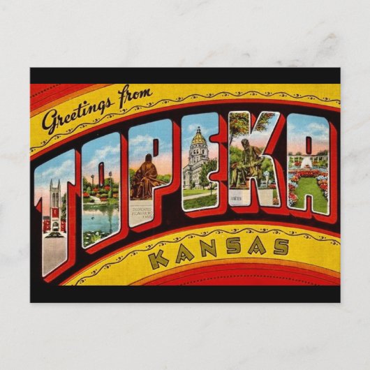 ヴィンテージ トピカ カンザス州 ポストカード (正面)