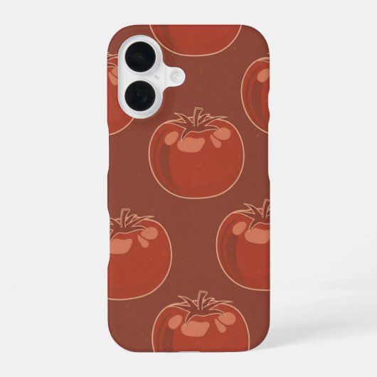ヴィンテージ トマト柄 iPhone 16ケース (裏面)