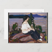 ヴィンテージ·トミー·トムソン·姿絵画·オブ·ア·レディ ポストカード (正面/裏面)