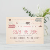 ヴィンテージ トライバル アローズ セーブ・ザ・デート アナウンスメント (スタンド正面)