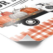 ヴィンテージ・トラックに新鮮なカボチャを植える フォトプリント            (角)