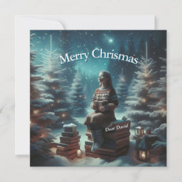 ヴィンテージ トラディショナル スクエア クリスマス ポストカード シーズンカード