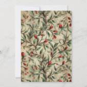 ヴィンテージ トラディショナル 猫のクリスマスパーティー 招待状 (裏面)