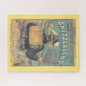 ヴィンテージ・トラベラーズ・ガイド・ス図解入りの、写真付きのイス ジグソーパズル (横)