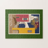 ヴィンテージ·トラベルのポスタ絵画ースペインの火災作品 ジグソーパズル (横)