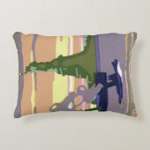 ヴィンテージ・トラベルの自由の女神 アクセントクッション (正面)