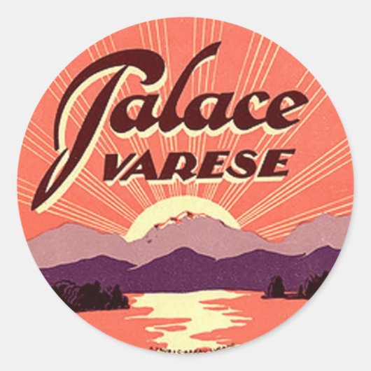 ヴィンテージ&トラベルステッカー ラウンドシール (正面)