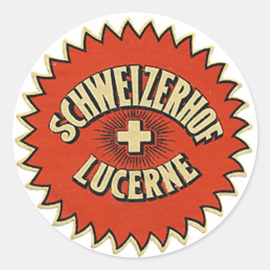 ヴィンテージ&トラベルステッカー ラウンドシール (正面)