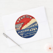 ヴィンテージ&トラベルステッカー ラウンドシール (封筒)