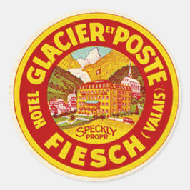 ヴィンテージ&トラベルステッカー ラウンドシール