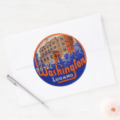 ヴィンテージ&トラベルステッカー ラウンドシール (封筒)