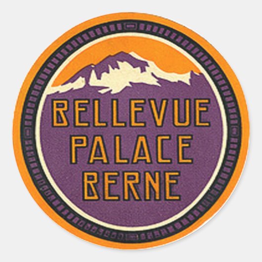 ヴィンテージ&トラベルステッカー ラウンドシール (正面)