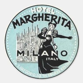 ヴィンテージ&トラベルステッカー ラウンドシール