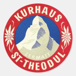 ヴィンテージ&トラベルステッカー ラウンドシール