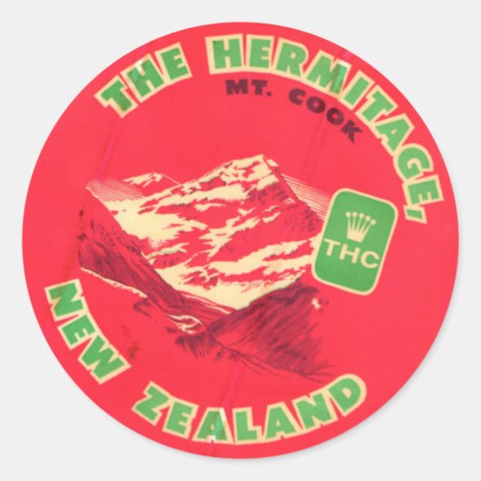 ヴィンテージ&トラベルステッカー ラウンドシール (正面)