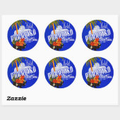 ヴィンテージ&トラベルステッカー ラウンドシール (シート)