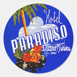 ヴィンテージ&トラベルステッカー ラウンドシール