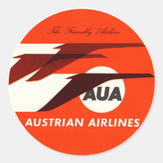 ヴィンテージ&トラベルステッカー ラウンドシール (正面)