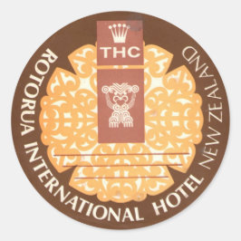 ヴィンテージ&トラベルステッカー ラウンドシール