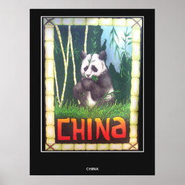 ヴィンテージ トラベルポスター 中国 パンダ ポスター