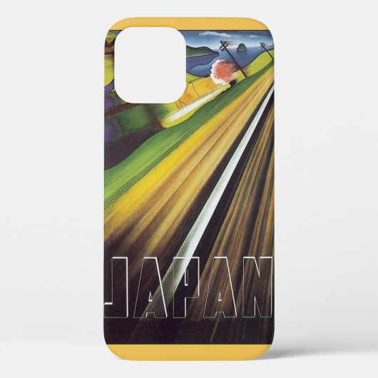 ヴィンテージ トラベルポスター 日本・日本の列車・鉄道 Case-Mate iPhoneケース (裏面)