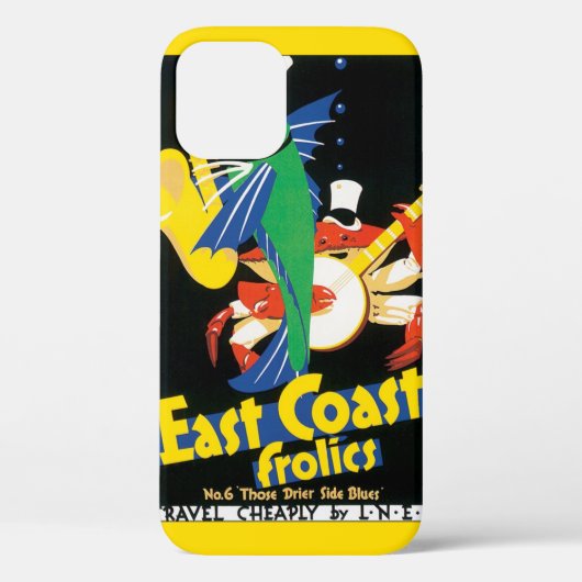 ヴィンテージ トラベルポスター 東海岸の楽しみ 海鮮 Case-Mate iPhoneケース (裏面)