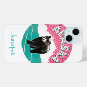 ヴィンテージ トラベルポスター 雪の中のアラスカグマ Case-Mate iPhoneケース (裏面 (横))