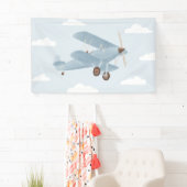 ヴィンテージ トラベル エアプレーン バースデー 横断幕 (インサイチュ)