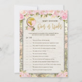 ヴィンテージ トラベル オーバーアンダーベイビーシャワーゲーム カード (正面)