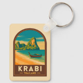 ヴィンテージ トラベル クラビ タイ ライレイ ビーチ レトロ キーホルダー (裏面)