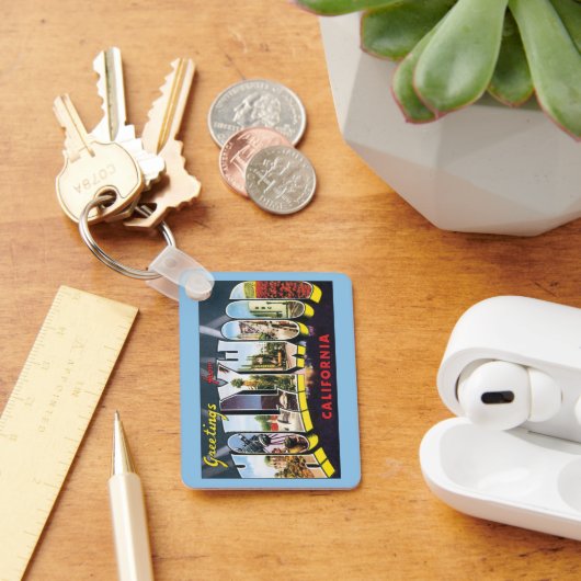 ヴィンテージ トラベル グリーティング ハリウッド カリフォルニア キーホルダー (デスク)