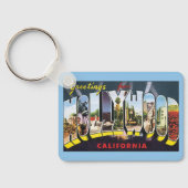 ヴィンテージ トラベル グリーティング ハリウッド カリフォルニア キーホルダー (裏面)