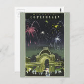 ヴィンテージ トラベル コペンハーゲン ドイツ ポストカード (正面/裏面)