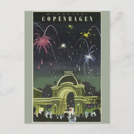 ヴィンテージ トラベル コペンハーゲン ドイツ ポストカード (正面)