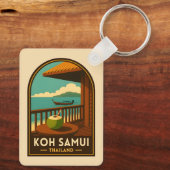 ヴィンテージ トラベル コーサミイ島 タイ レトロ キーホルダー (裏面)