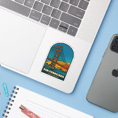 ヴィンテージ トラベル サンフランシスコ ゴールデンゲートブリッジ シール (ノートパソコンとiPhone)