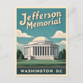 ヴィンテージ トラベル ジェファーソン記念館 ワシントン DC ポストカード (正面)