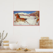 ヴィンテージ トラベル, スイス エンガディンの冬 ポスター (キッチン)