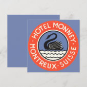 ヴィンテージ トラベル、スワン バード ホテル モネイ スイス (正面/裏面)