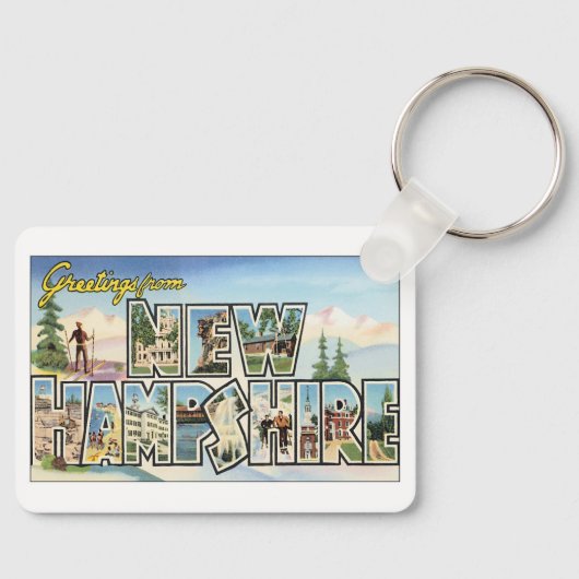 ヴィンテージ トラベル, ニューハンプシャー州からごあいさつ キーホルダー (正面)