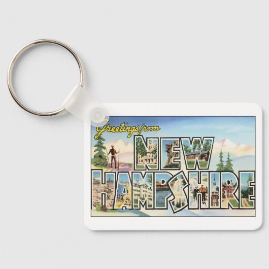 ヴィンテージ トラベル, ニューハンプシャー州からごあいさつ キーホルダー (裏面)