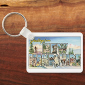ヴィンテージ トラベル, ニューハンプシャー州からごあいさつ キーホルダー (裏面)